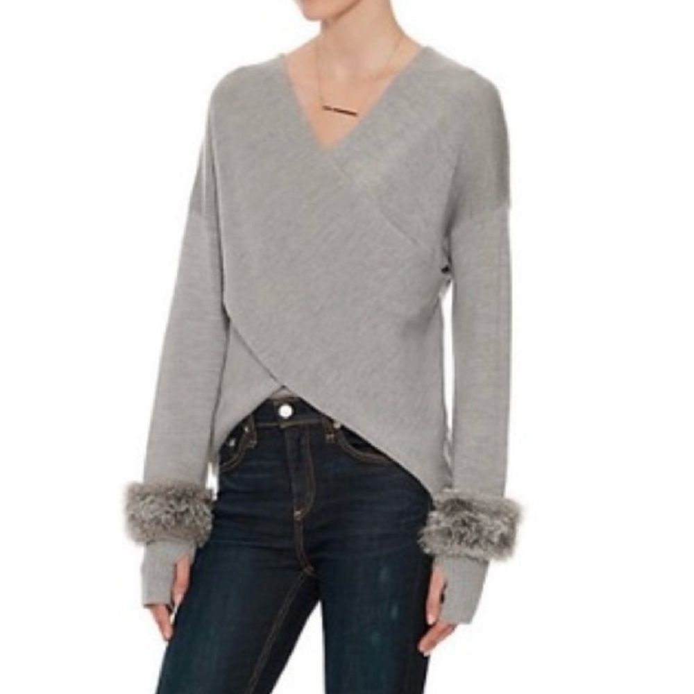 Derek Lam 10 Crosby Rabbit Fur wool Sweater top
